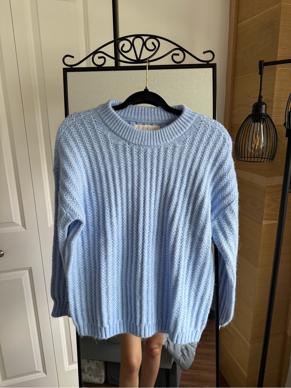 Soft Knit Light Blue Women's Sweater - Cozy Crewneck Loft New size L